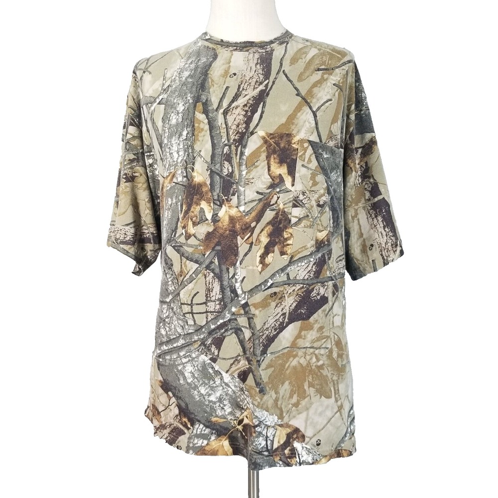 Outfitters Ridge camo shirt men's 3XL pocket short sleeve cotton outdoor